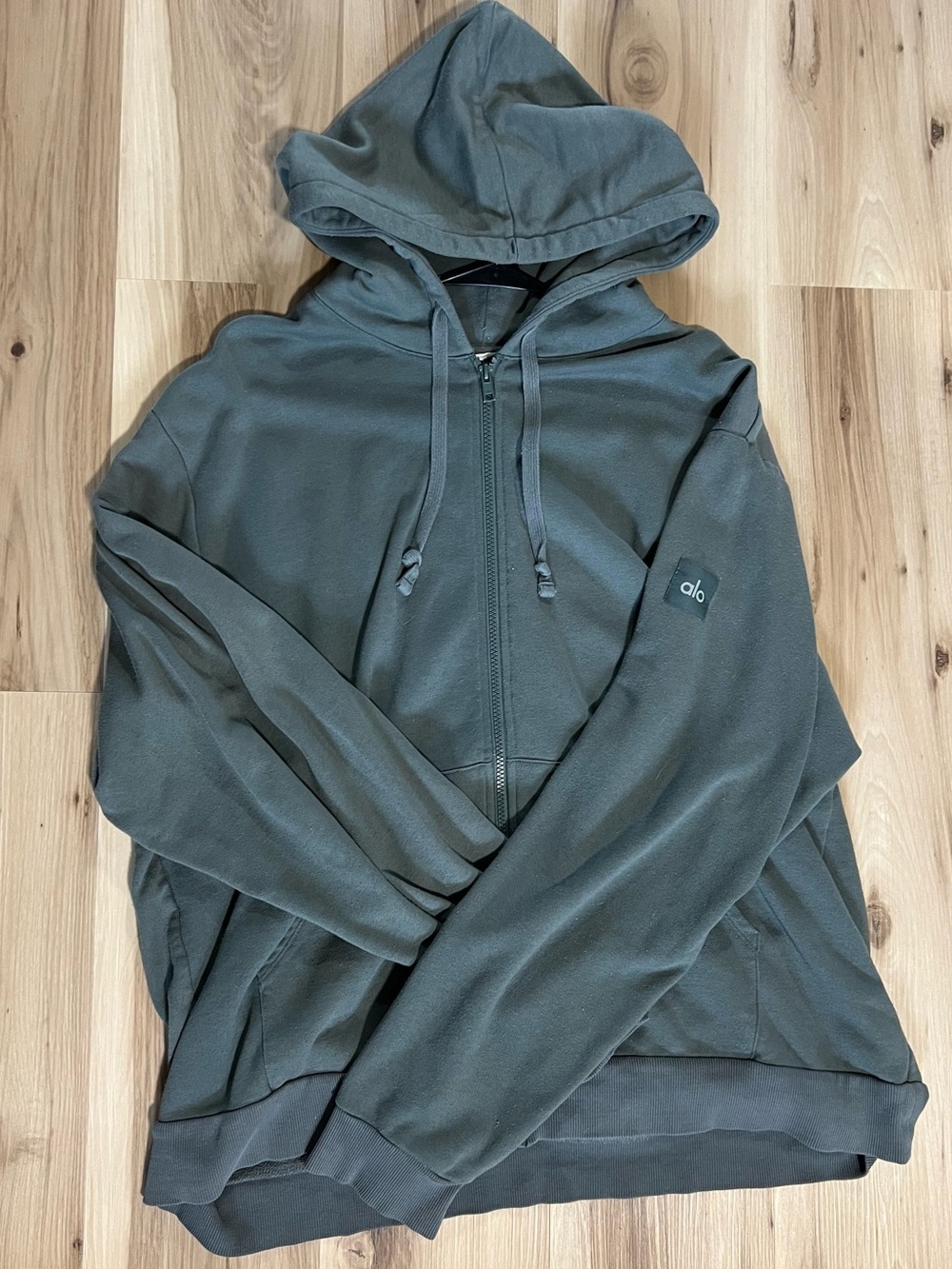 ALO Yoga Renown Heavyweight Full Zip Hoodie - Green - Unisex